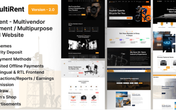 Multirent v2.0 多设备 /多功能租赁网站源码下载