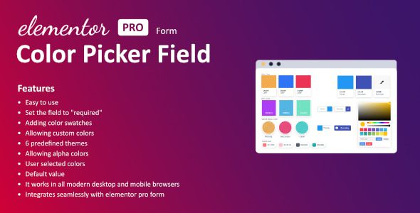 Color Field for Elementor form v1.2.0 彩色拾取器插件下载