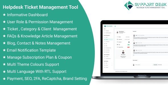 Support Desk SaaS v1.5 – HelpDesk门票管理工具源码下载
