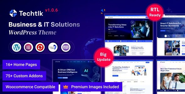 Techtlk v1.1.1 业务与IT解决方案WordPress主题下载