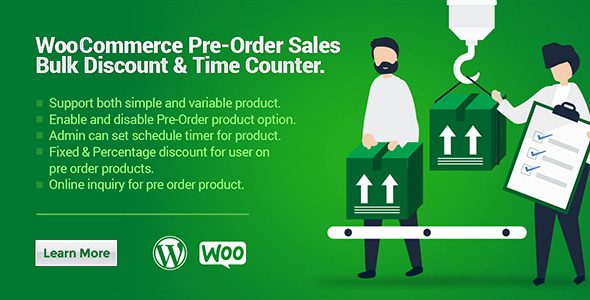 WooCommerce Pre-Order Sales, Bulk Discount & Time Counter v2.1.11 WooCommerce预订销售，批量折扣和时间计数器插件下载