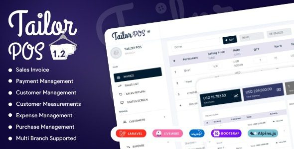 TailorPos v1.3.1 POS和订单管理系统源码下载
