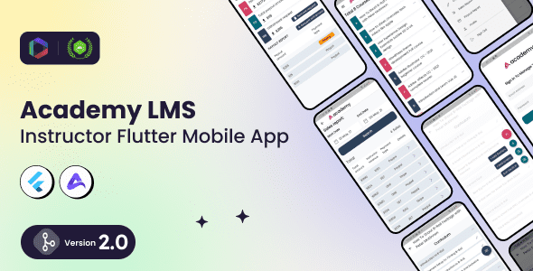 Academy Lms Instructor Flutter Mobile App v2.0 Academy LMS教练Flutter移动应用程序app源码下载
