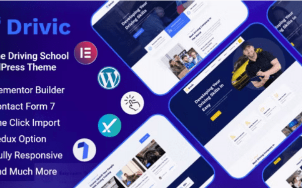 Drivic v1.0.2 在线驾驶学校WordPress主题下载