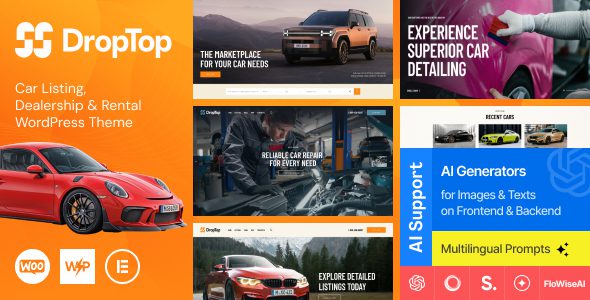 Drop -Top V1.0-汽车上市，经销店和租赁WordPress主题下载
