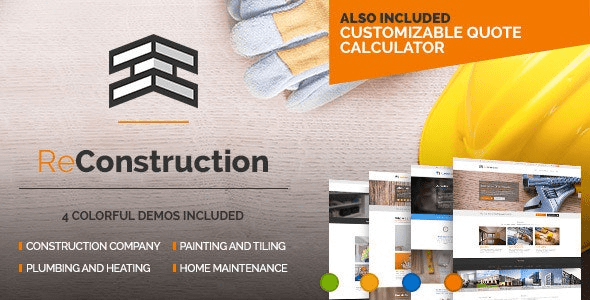Reconstruction v1.5.3 承包商和建筑wordpress主题下载