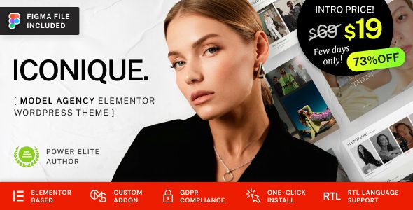 Iconique v1.1.2-时装模型代理机构WordPress主题下载