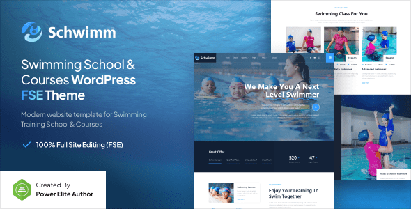 Schwimm v1.0  – 游泳学校和课程FSE FSE WordPress主题下载