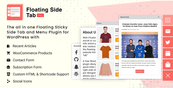 Floating Side Tab PRO v1.0.3 浮动侧边标签栏插件下载