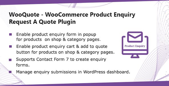 WooQuote v1.0.9 – WooCommerce产品查询和请求报价插件下载