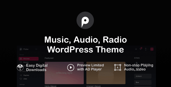 Pulse v4.4-音乐，音频和广播WordPress主题下载