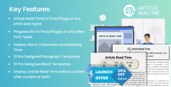 Article Read Time & Progress Bar v1.0.3 文章阅读时间和进度条插件下载