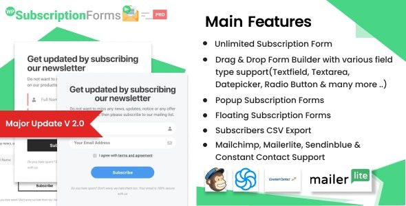 WP Subscription Forms PRO v2.0.4 订阅表单插件下载