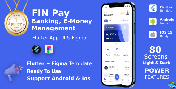 FinPay App v1.9- Android + iOS + FIGMA -UI套件 源码下载