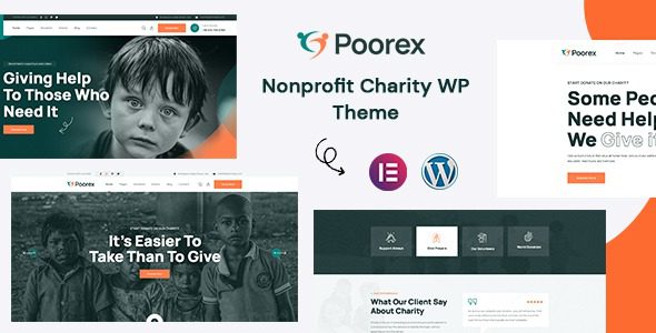 Poorex v1.0.4 非营利性慈善WordPress主题下载
