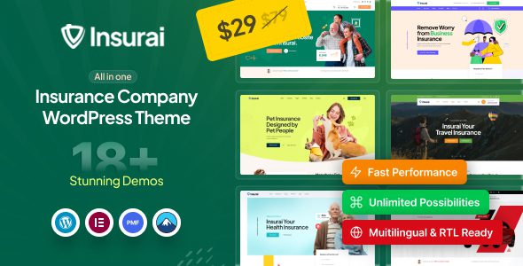 Insurai V1.1.2-保险公司WordPress主题下载
