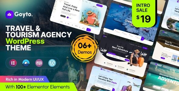Goyto v1.0.6 旅游与旅游公司WordPress主题下载
