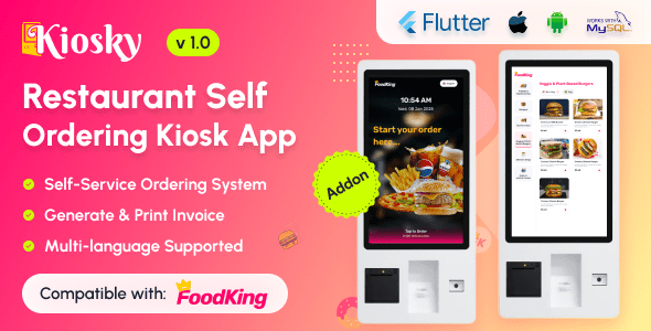 Kiosky V1.0 – 用于Foodking的餐厅自助下单app源码下载