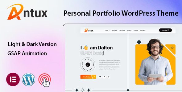 Antux V1.0-个人 Portfolio WordPress主题下载