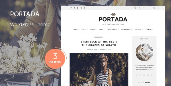 Portada v2.5 优雅的博客WordPress主题下载