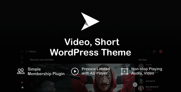 Videon v3.1-视频，简短的WordPress主题下载