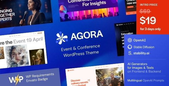 Agora v1.4 事件和会议WordPress主题下载