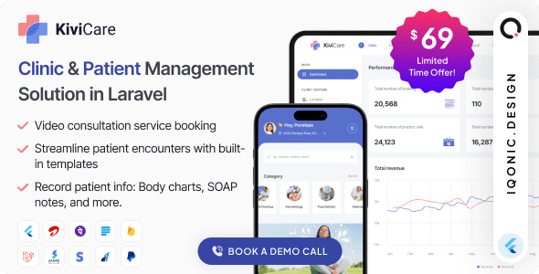 Kivicare（TM）V1.8.2-诊所管理系统app源码下载 –  Laravel＆Flutter