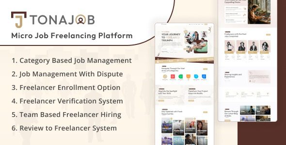 TonaJob v1.0 – Microjob自由职业平台PHP源码下载
