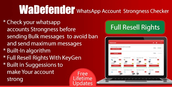 WaDefender v4.0.0 WhatsApp帐户的强大检查器用于批量发送 PHP源码下载