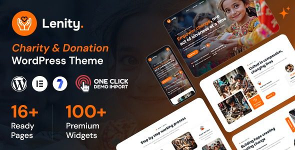 Lenity v1.0.1 慈善与捐赠WordPress主题下载