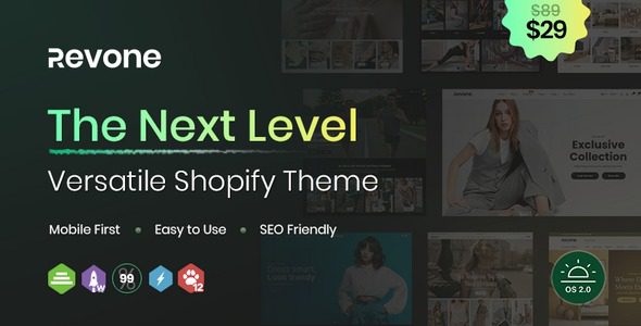 Revone v1.0.0 – 高阶用途Shopify主题下载