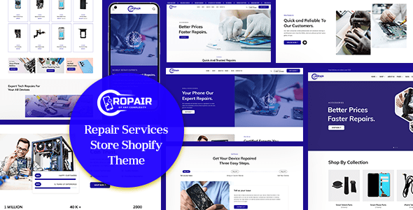 Ropair V1.0.1-手机计算机和电子维修服务商店Shopify主题OS 2.0下载