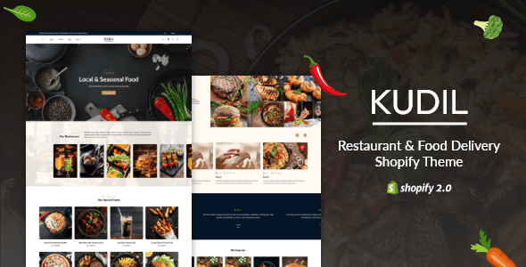 Kudil v1.1-餐厅菜单，食品电子商务商店Shopify主题下载