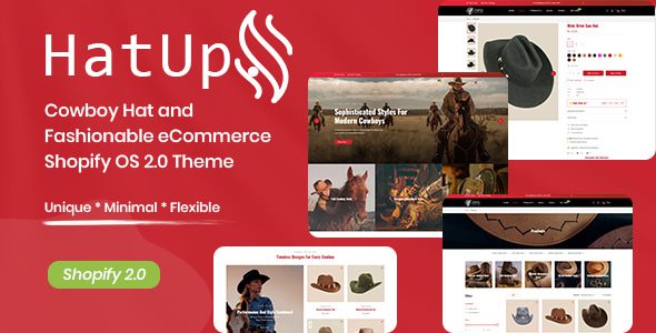HATUP 1.0 -牛仔帽和时尚的电子商务Shopify OS 2.0主题下载