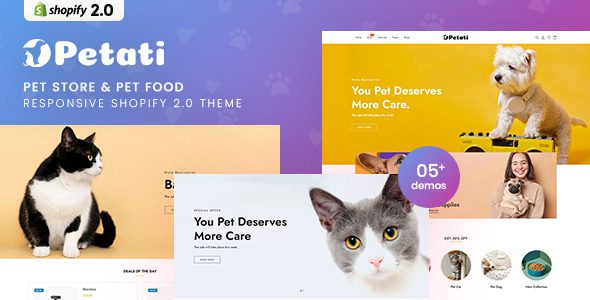 Petati 1.0 -宠物商店和宠物食品响应式Shopify 2.0主题下载