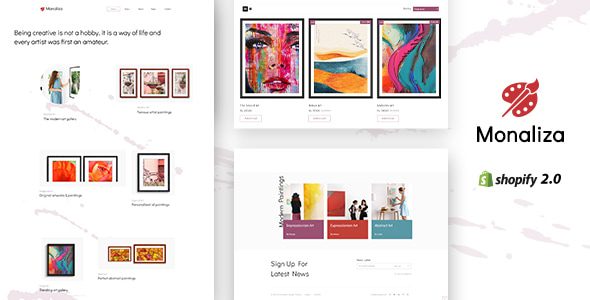 Monaliza 1.0 -最少的艺术品商店shopify主题下载