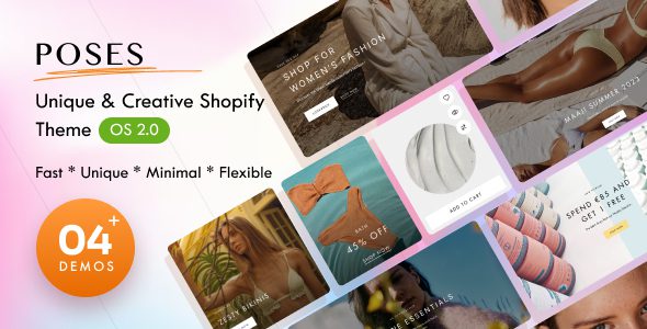Poses 1.0 – 化妆品和泳装Shopify主题OS 2.0下载