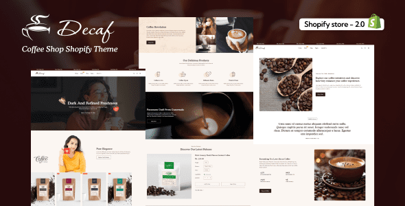 Decaf 1.0 -咖啡店Shopify主题下载
