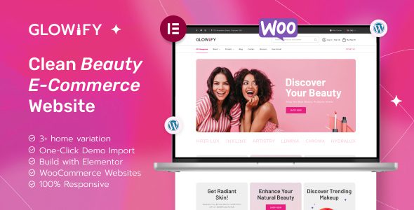 Glowify v1.1 -美容和化妆品Shop Shop WordPress主题下载