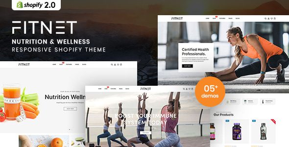 FitNet 1.0 -营养与健康店shopify主题主题下载