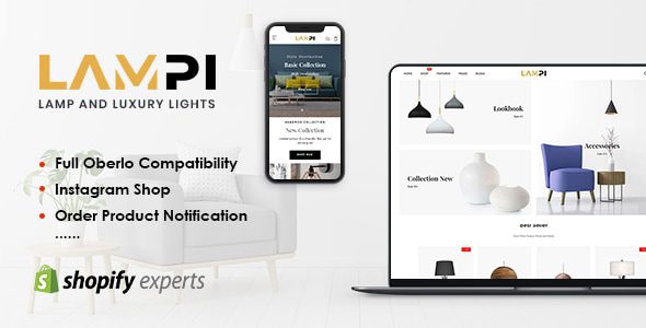 Lampi 1.0 -灯和豪华灯响应Shopify主题下载