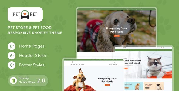 Petbest 1.0 -宠物商店和宠物食品响应式Shopify主题下载