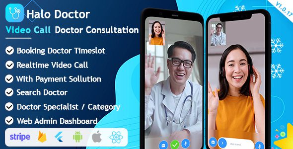 Halo Doctor v1.2.5 – 使用 Firebase 视频通话预约医生时间段app源码下载