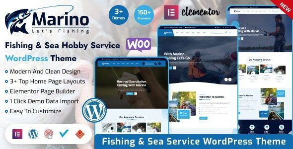Marino v1.1.8 钓鱼和海洋爱好WordPress主题下载