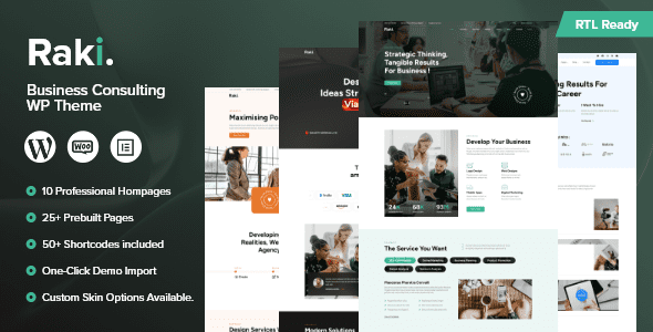 Raki v1.1.0 – 商业、财务咨询 WordPress 主题下载
