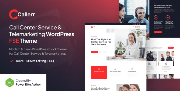 Callerr v1.0.1 – 呼叫中心服务和电话营销 FSE WordPress 主题下载