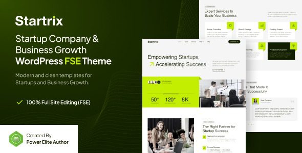 Startrix v1.0.2 初创公司和业务增长 FSE WordPress 主题下载
