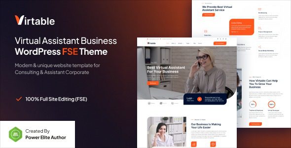 Virtable v1.0.1 虚拟助理业务 FSE WordPress 主题下载