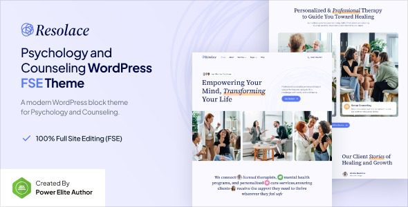Resolace v1.0.1 心理学与咨询 FSE WordPress 主题下载