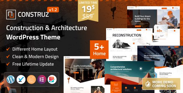 Construz v1.0.1 – 建筑与建筑 WordPress 主题下载